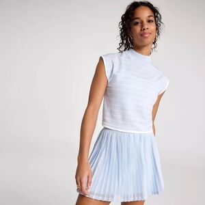 CALIA Ribbed Cropped Mock Neck Tank, NWT